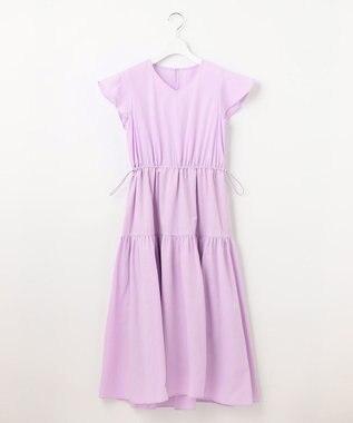 Feroux 【洗える】ドロストデザイン ワンピース ライラック系