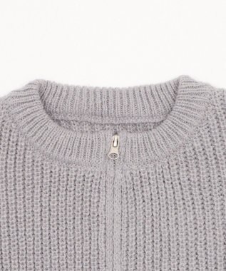 WEGO ダブルZIPニットカーデ グレー