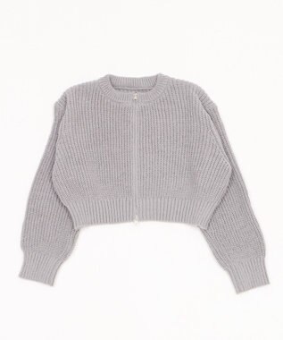 WEGO ダブルZIPニットカーデ グレー