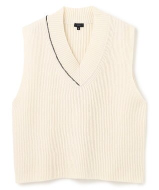 JOSEPH ポプリンシャツ×ニットベスト Ivory