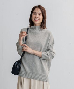 ANY ラムウールバックテイルニット グレー