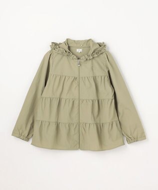 組曲 KIDS 【150-170㎝】 撥水ティアードマウンパ カーキ