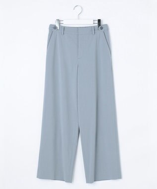 J.PRESS LADIES 【洗える】CARREMAN 2WAY ストレート ワイド パンツ スモーキーサックス系