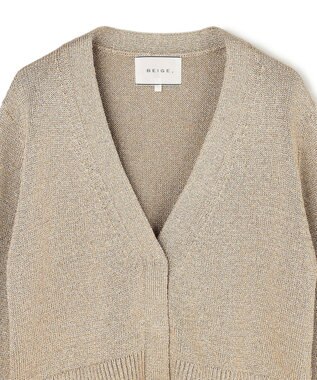 BEIGE， SPESSARTINE / Vネッククロップドカーディガン Gold