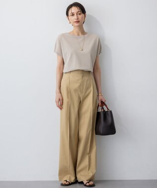 23区 L 【GOLD LABEL】チノ カーブワイドパンツ ベージュ系