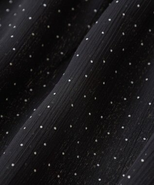 earth music&ecology レイヤードライクドット柄ブラウス Black