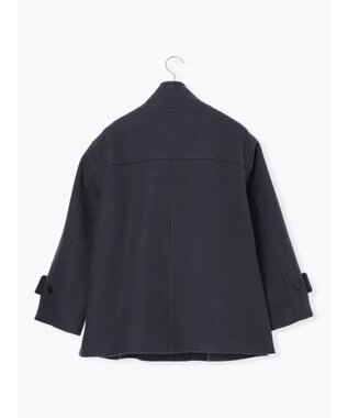 Te chichi ウールメルトンスタンドショートコート チャコールグレー