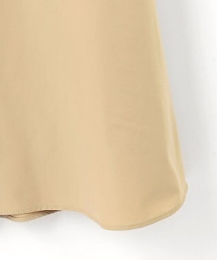 Feroux 【洗える】レイヤード風 ギャザーワンピース ベージュ系