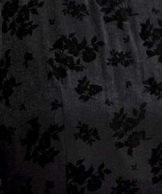 Tiaclasse 【安田美沙子さん着用・洗える】フラワーフロッキーワンピース ブラック