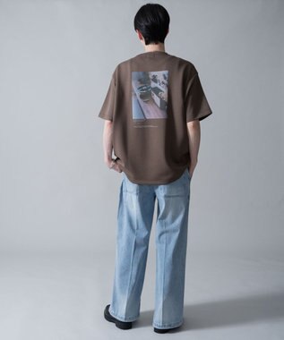 WEGO 【2点SET】アクセ付きフォトグラフィックT（SS） ブラウン