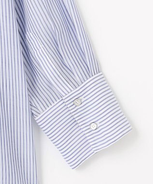 ANY シアーストライプシャツ オフ×ブルー