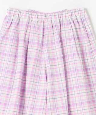 ANY KIDS チェック柄キュロット ラベンダー