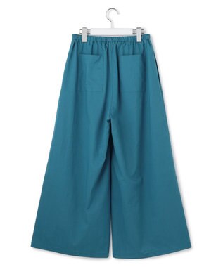 J.PRESS YORK STREET 【WOMEN】コットンイージー ワイドパンツ ダルブルー系