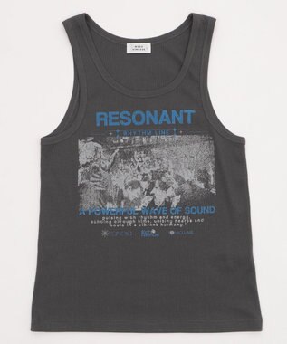 WEGO グラフィックリブタンクトップ スミクロ