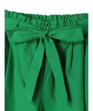 Green Parks 綿麻混リボン付ワイドパンツ Light Green