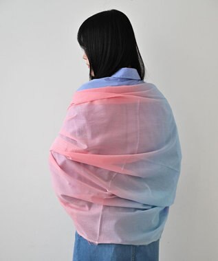 POLS 播州織 極細コットンストール ピンク