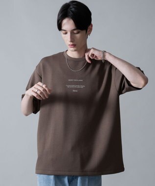 WEGO 【2点SET】アクセ付きフォトグラフィックT（SS） ブラウン