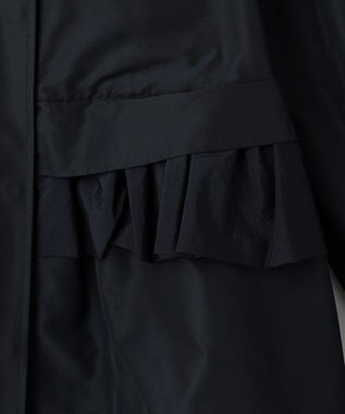 #Newans 【セレモニーにも】ラウンドフリルタフタブルゾン ネイビー