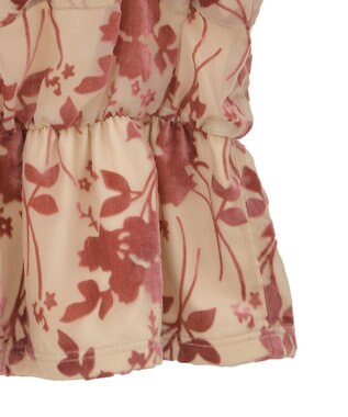 earth music&ecology ベロアフラワービスチェ Pink