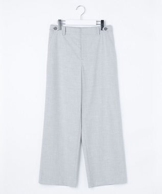 J.PRESS LADIES 【洗える】CARREMAN 2WAY ストレート ワイド パンツ ライトグレー系