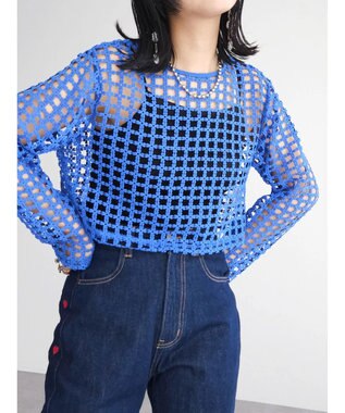 Green Parks ・ＳＵＧＡＲ　ＳＰＯＯＮ　ハナレースプルオーバー Blue