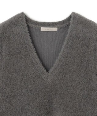 UNFILO L ナイロンシャギー ベスト チャコール