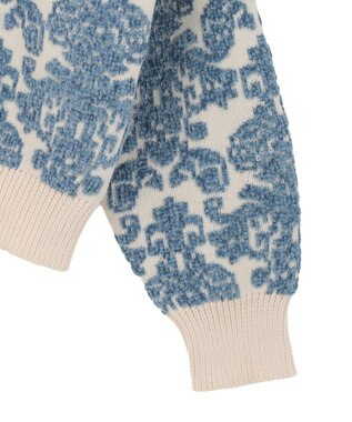 Green Parks ・ｓｗｉｎｇ　ｂｙ　アラベスクジャカードニット Ivory