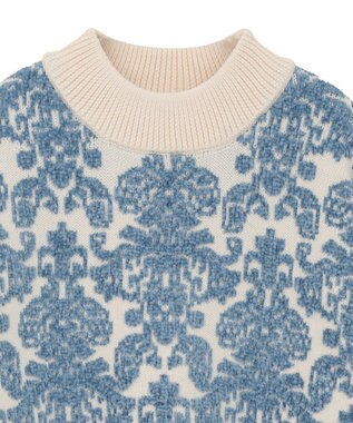 Green Parks ・ｓｗｉｎｇ　ｂｙ　アラベスクジャカードニット Ivory