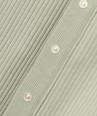 23区 S 【SLOW/洗える】ワイドリブジャージー カーディガン スモーキーグリーン系