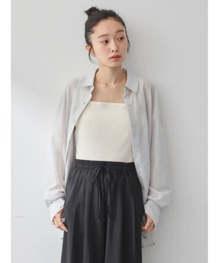 earth music&ecology バックスリットシアーシャツ Mint