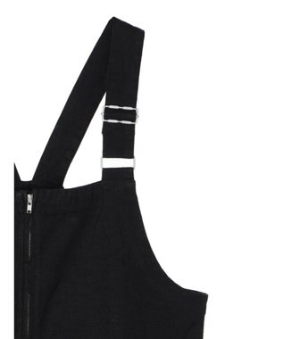 AMERICAN HOLIC リネンブレンドＩラインジャンバースカート Black