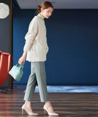 Tiaclasse 【洗える】クルーネックメランジカーディガン オフホワイト