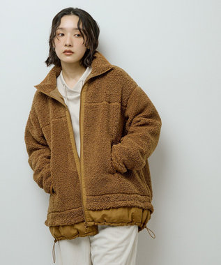 Green Parks 異素材コンビスタンドボアブルゾン