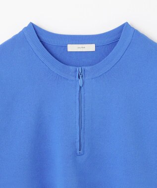 ANY ミラノリブジップニット ブルー