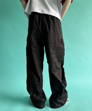 WEGO 【ウエストゴム】イージーカーゴパンツ ブラック