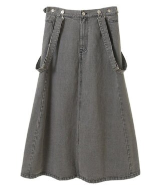 CRAFT STANDARD BOUTIQUE ２Ｗａｙデニムジャンパースカート Gray