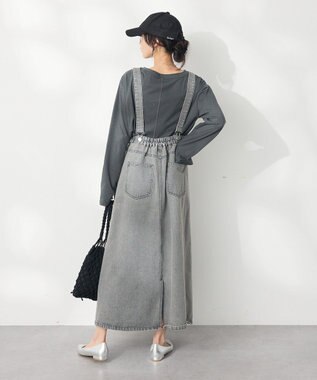 CRAFT STANDARD BOUTIQUE ２Ｗａｙデニムジャンパースカート Gray