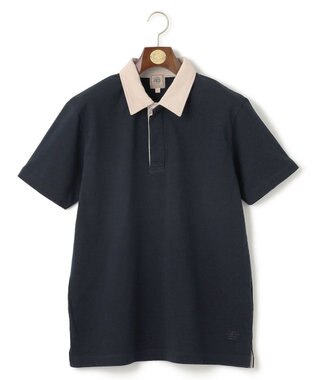 J.PRESS MEN バイカラーラガー ポロシャツ ネイビー系