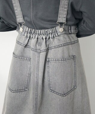 CRAFT STANDARD BOUTIQUE ２Ｗａｙデニムジャンパースカート Gray