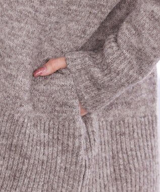 Tiaclasse 【洗える】クルーネックメランジカーディガン グレージュ