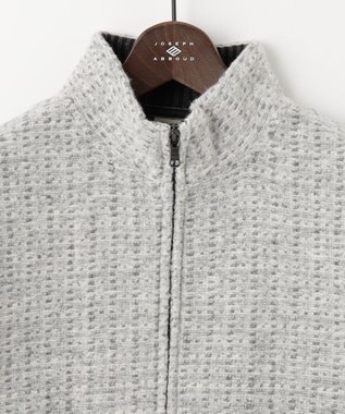 JOSEPH ABBOUD 【軽量/保温性】ウールミックスボアフリース ブルゾン ライトグレー系
