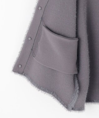 ANY SIS S フェザーニット ジャケット スレート