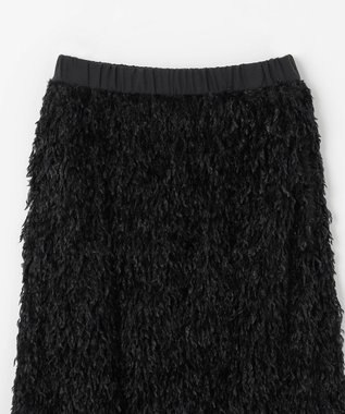 NAVE 【Nave・洗える】フェザーフリンジ スカート ブラック系