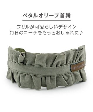 PET PARADISE ペットパラダイス ペタルオリーブ首輪 Ｓ カーキ