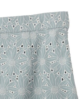 YECCA VECCA フラワーレースロングナロースカート Light Blue