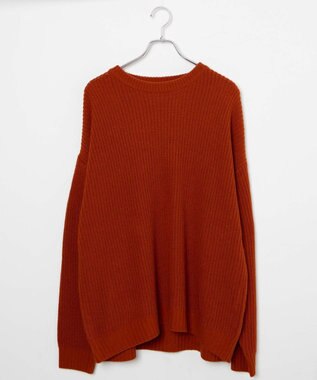WEGO ルーズフィットプルオーバー ダークオレンジ