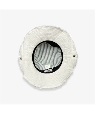 林八百吉商店 un chapeau  デニムフリンジハット ホワイト