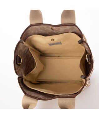 UNBILLION カシュカシュ cachecache / 柄アソートジャガード2wayトートバッグ ベージュレオパード