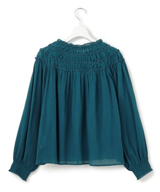 23区 【SLOW/一部店舗限定】コットンクレープ ブラウス ダルブルー系