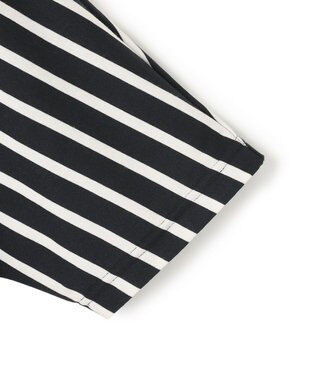 J.PRESS YORK STREET 【WOMEN】ボーダードルマン Tシャツ ブラック系1